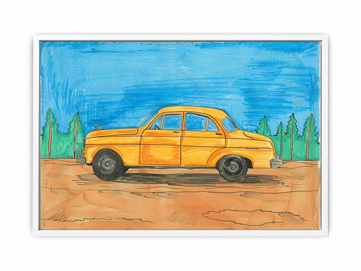 Cute Taxi Framed Print