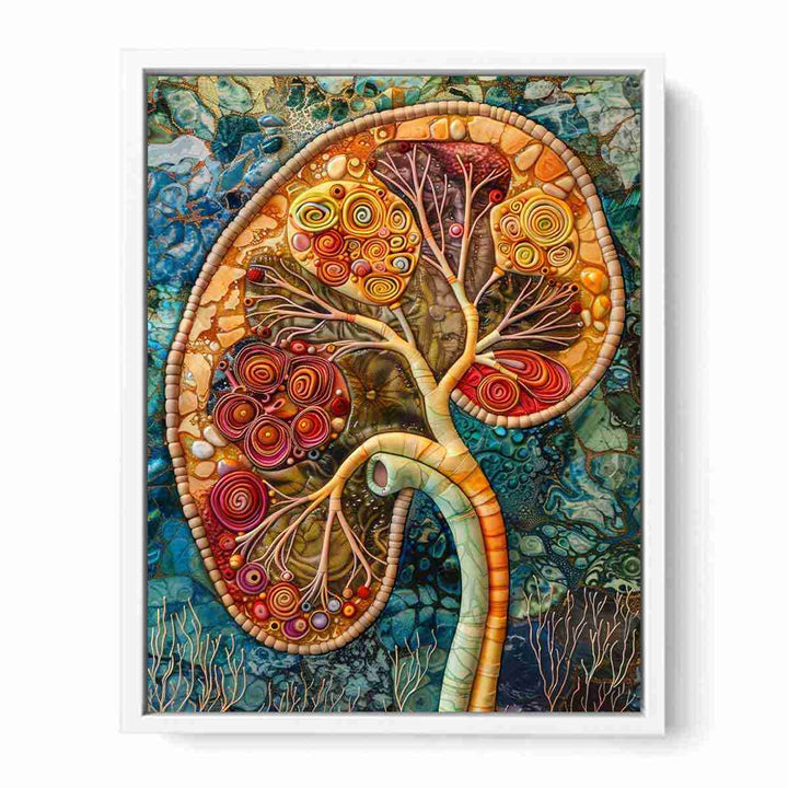 Kidney Anatomy Framed Print