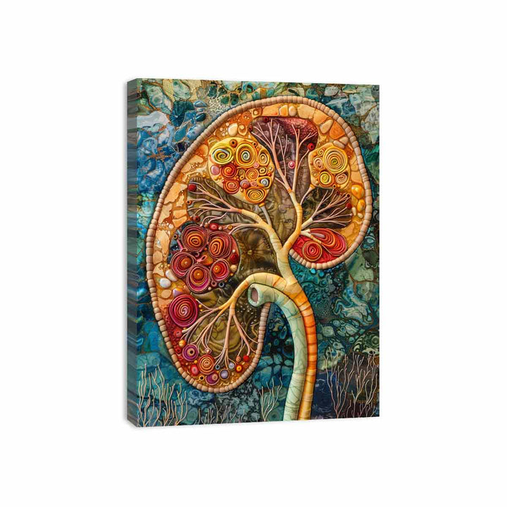 Kidney Anatomy Canvas Print