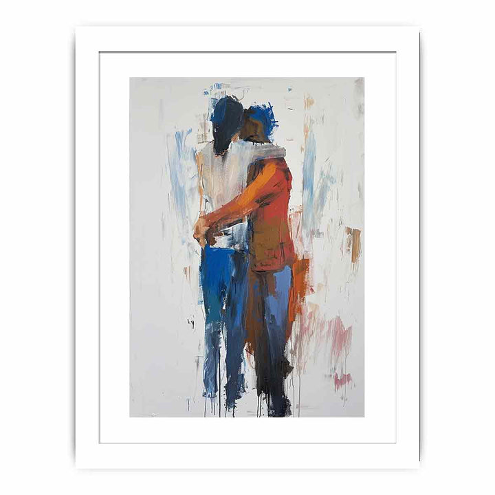 Abstract Hug  Streched canvas