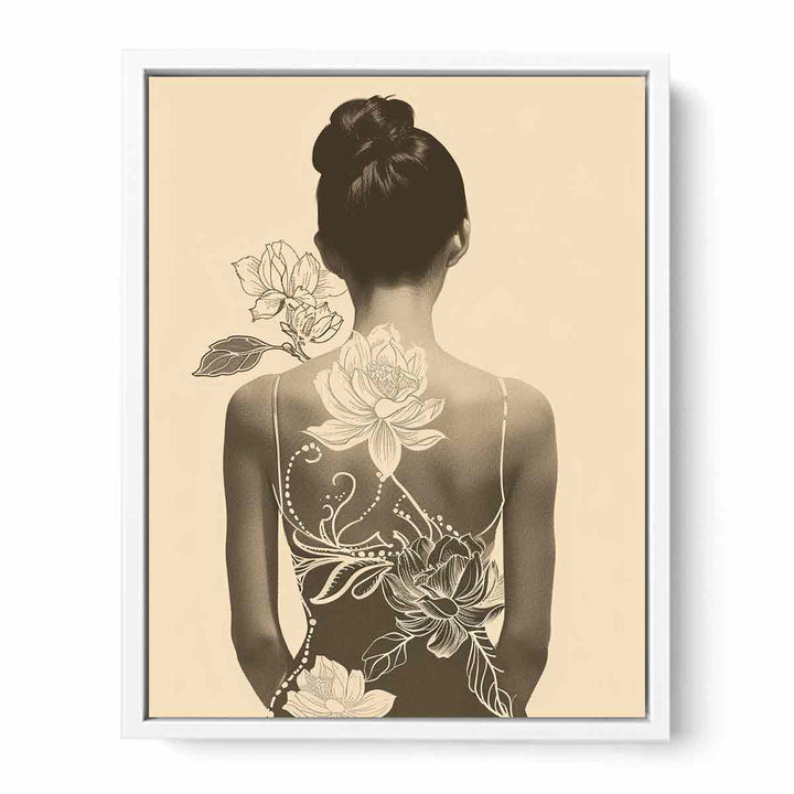 Floral Back Framed Print