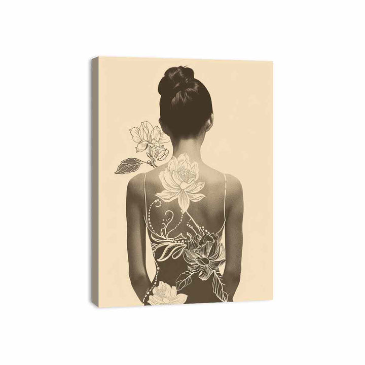 Floral Back Canvas Print