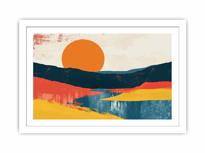 Sunset Landscape Streched canvas