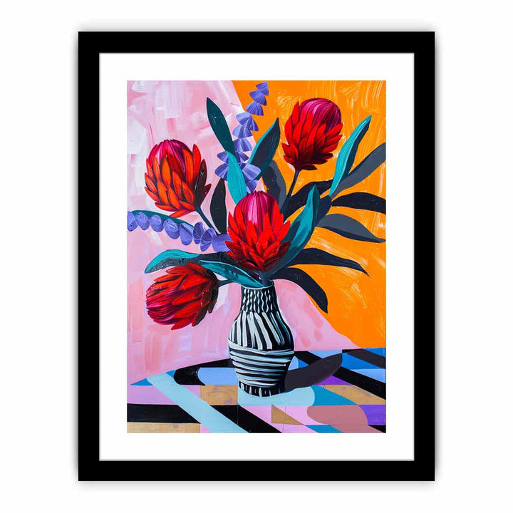 Waratah Vase   Art Print