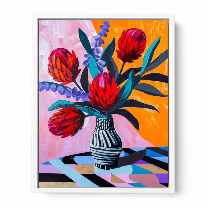 Waratah Vase  Framed Print