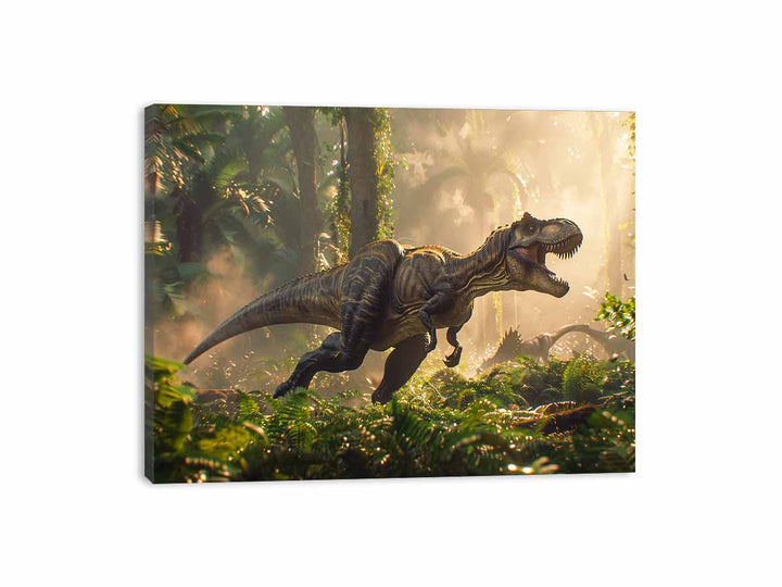 Running In Jungle Canvas Print