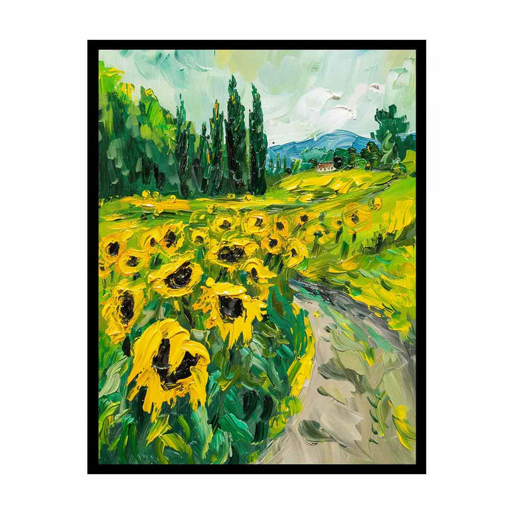 Sunflower Path  Painting