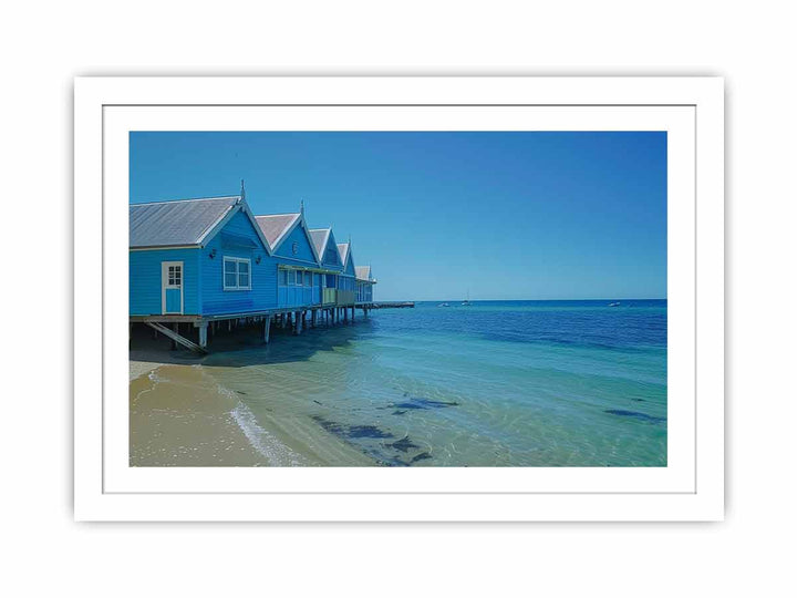 Blue Beach House  Streched canvas