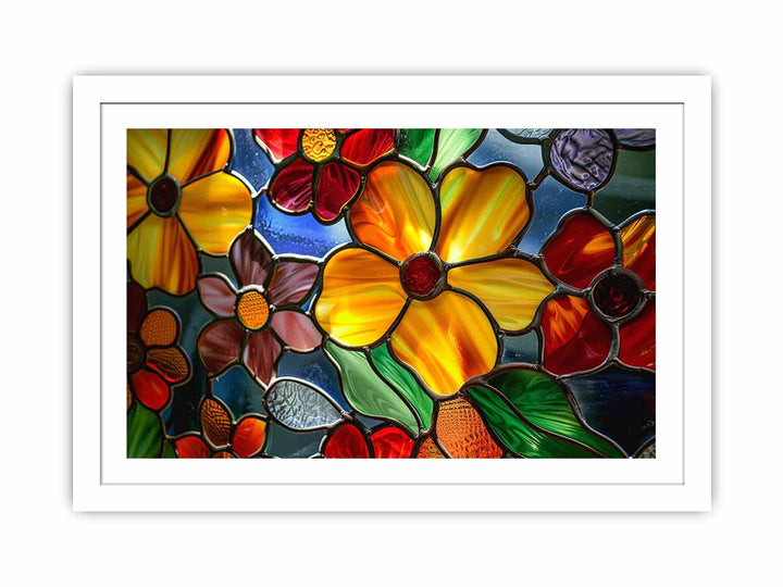 Glass Flowers Streched canvas