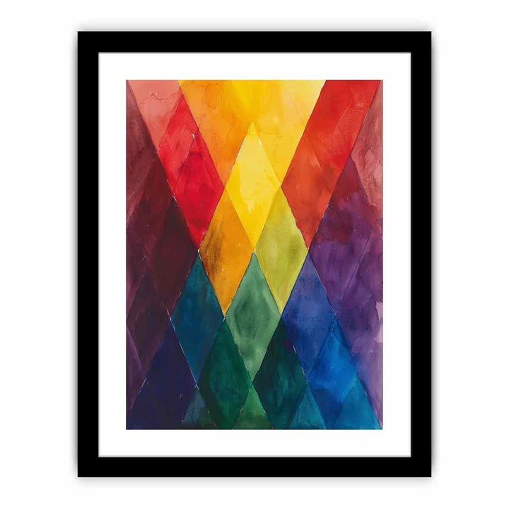 Colorful  Cones Streched canvas