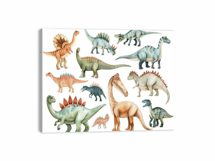 Dinosaur  Family Canvas Print