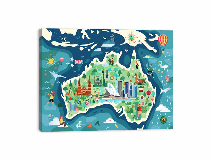 Colorfull Australia Canvas Print