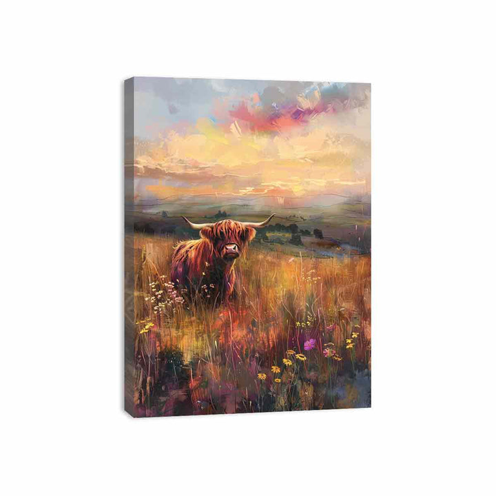 Milkmaid Highland Canvas Print