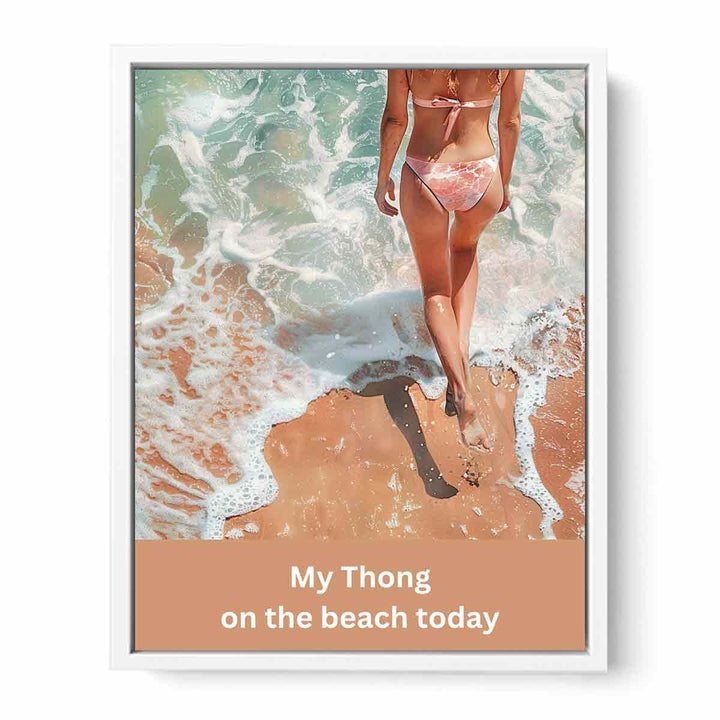 My Thongs At Beach Framed Print