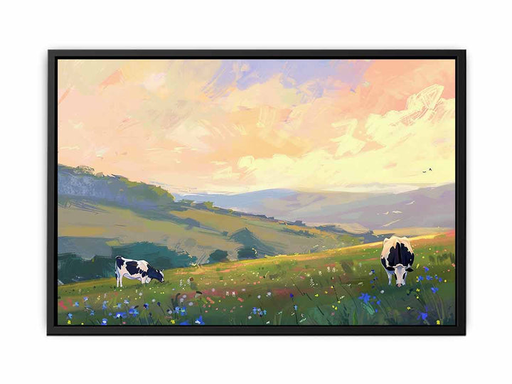 2 Cows  Painting