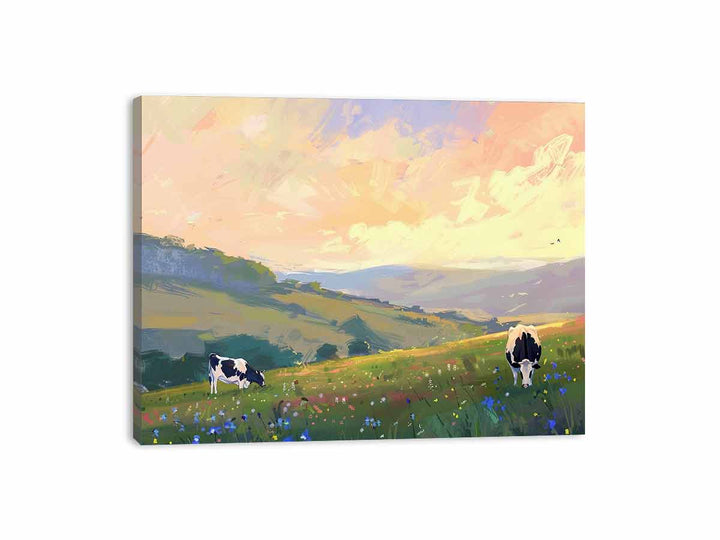 2 Cows Canvas Print