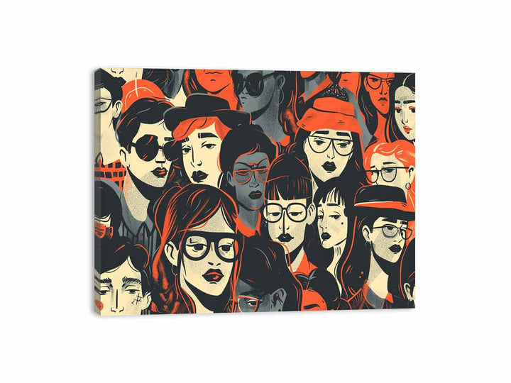 Crowd Gorup  Canvas Print