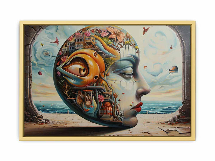 surrealism painting framed Print