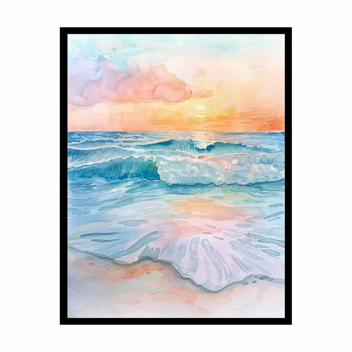 Watercolor Beach   Painting