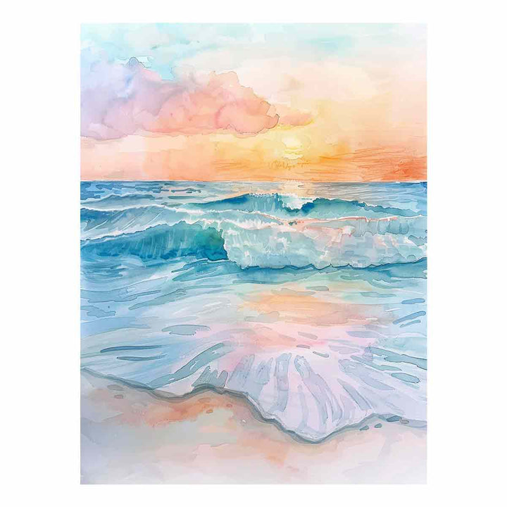 Watercolor Beach 