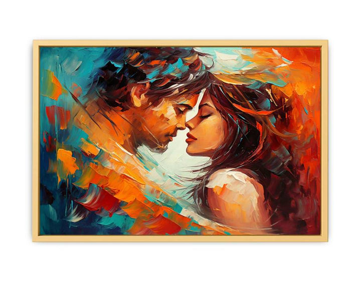 In Love Couple Painting framed Print