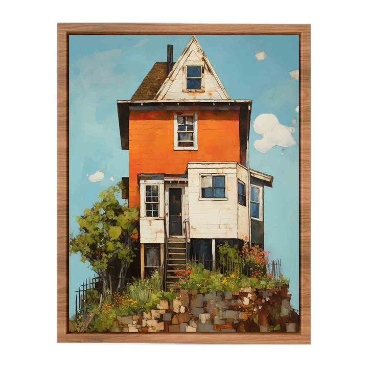 vinatge House On Top  Art  Painting