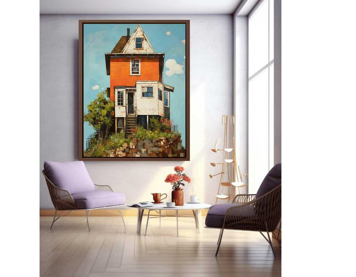 vinatge House On Top  Art Print