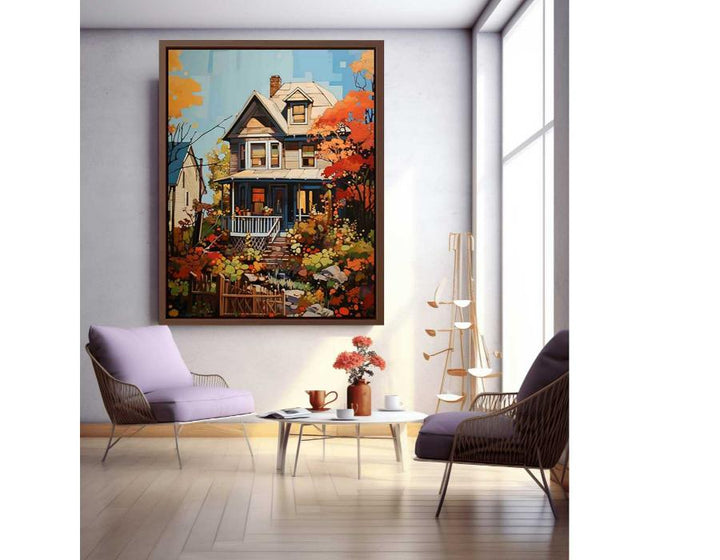 House Art Painting Art Print