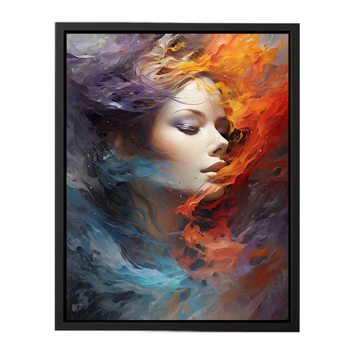 Cool Women Abstract Art  canvas Print