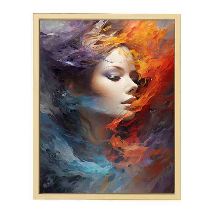 Cool Women Abstract Art framed Print