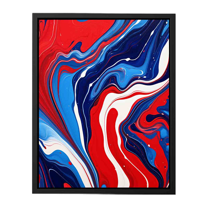 Blue And Red Art  canvas Print