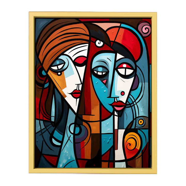 Abstract Lovers Art framed Print