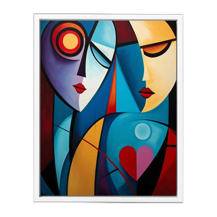 Abstract Lovers Art Print  Painting