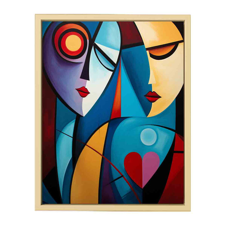 Abstract Lovers Art Print framed Print