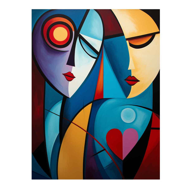 Abstract Lovers Art Print