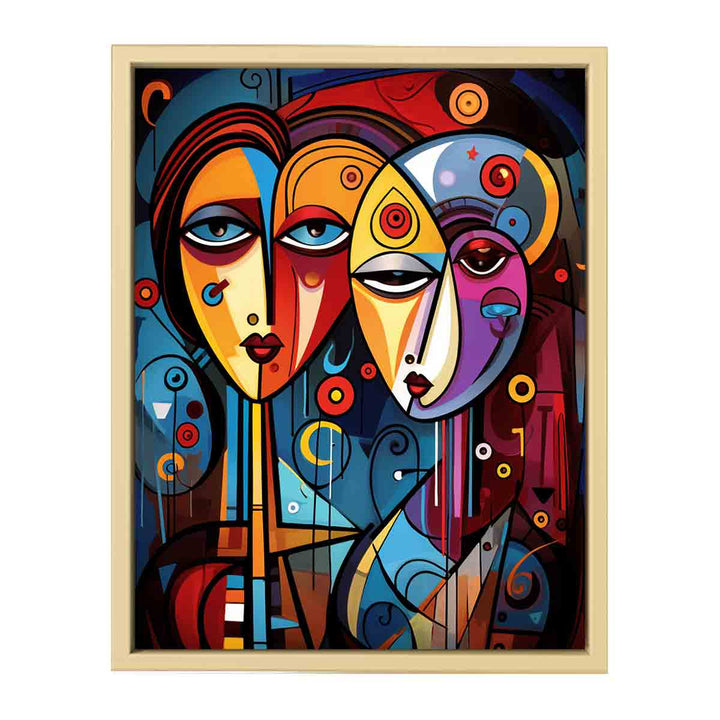 Abstract Lovers Framed Art framed Print