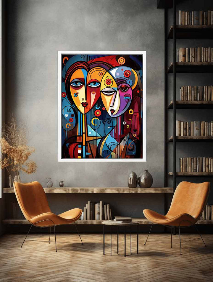 Abstract Lovers Framed Art  Print