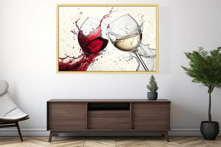 Red & White Wine Splash Art Print