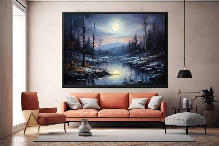 Moonlight Oil Painting Art Print