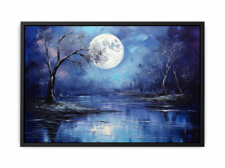 Moonlight Oil Artwork  canvas Print