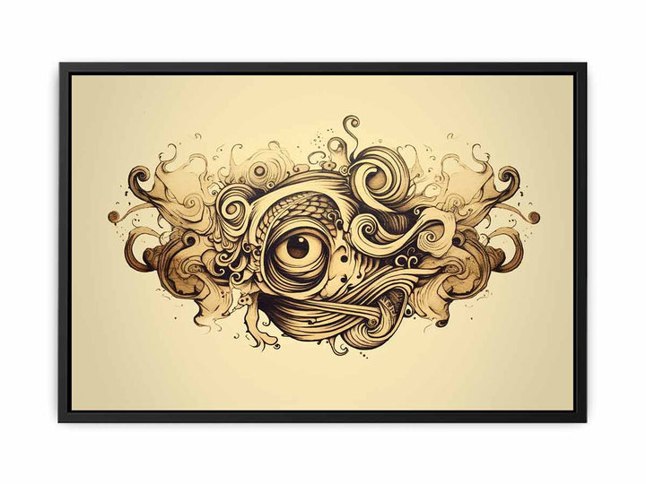 Old Stylvinatge eye Art  canvas Print