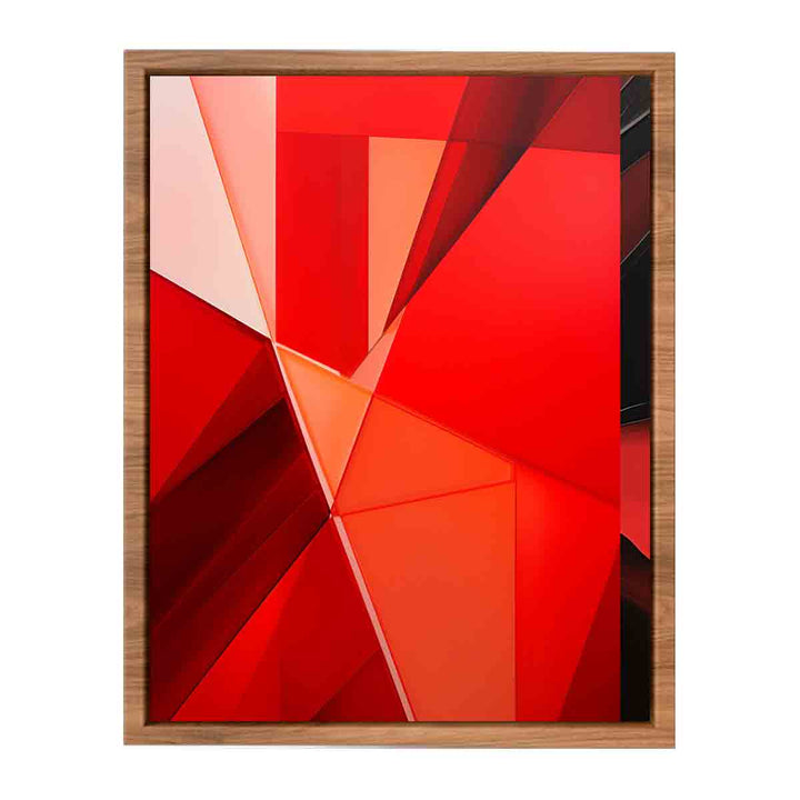 Red Modern Framed Art  Painting