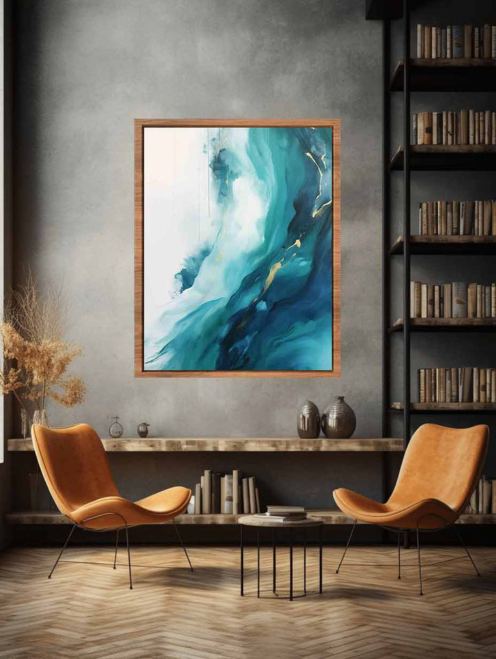 Teal Abstract Art Print