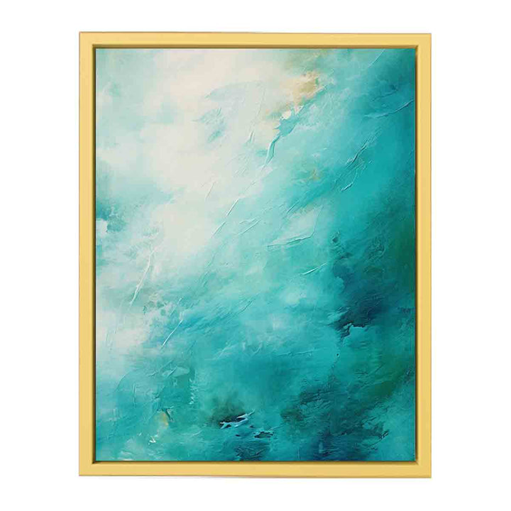 Teal Abstract Artwork framed Print