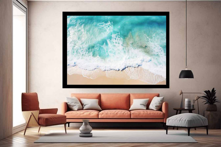 Teal Ocean Art Print