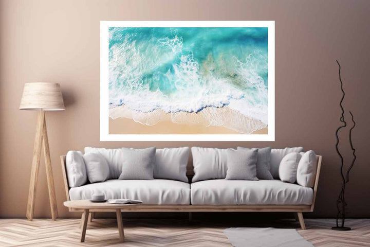 Teal Ocean Art Print