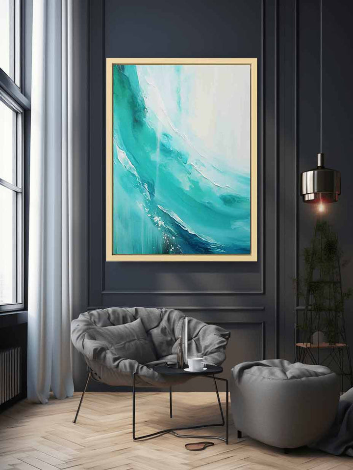 Teal Painting Art Print