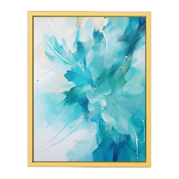 Teal Art Print framed Print