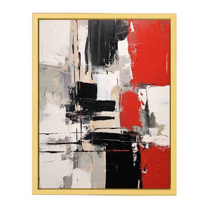 Red Contemporary Art framed Print