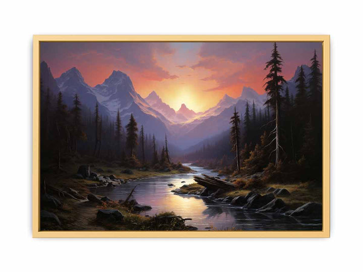 Sierra Sunrise Painting framed Print